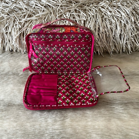 VERA BRADLEY Pink Swirls 2014 Large Microfiber Blush & Brush Cosmetic Case - Picture 5 of 11